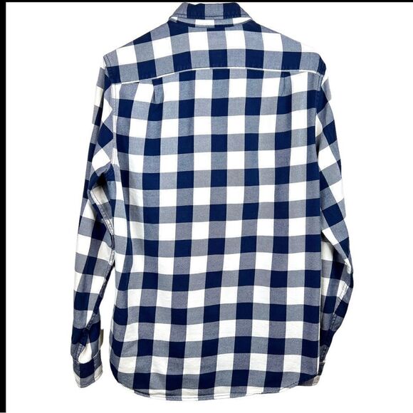 J.Crew Sportmen's Outfitter Long Sleeve Button Up Shirt Blue & White Men's Small - Picture 4 of 9